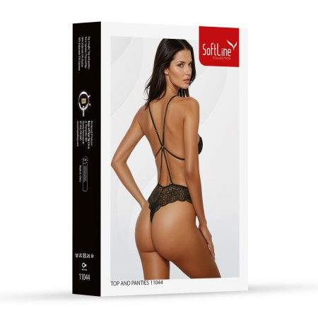 Set top and panties 11044 black S - 4