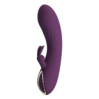 Wibrator króliczek Landyn Purple - podwójna stymulacja, 10 trybów wibracji, ładowanie magnetyczne, 12,7 cm - 1 2