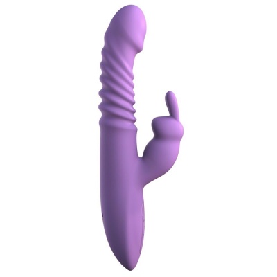 Wibrator króliczek Her Thrusting Silicone Rabbit z funkcją pchania, rotacji i ogrzewania, 24 cm - 1 2