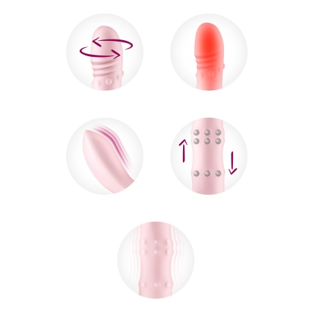 Wibrator Rabbit Cosy z obrotową główką 360°, systemem ERGO TAPPING i podgrzewaną żołądzią - 3