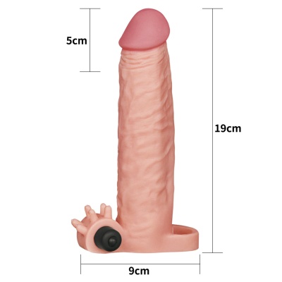 Nakładka na penisa Add 2" Vibrating 19 cm – przedłużenie 5 cm i pogrubienie 50% - 1 2