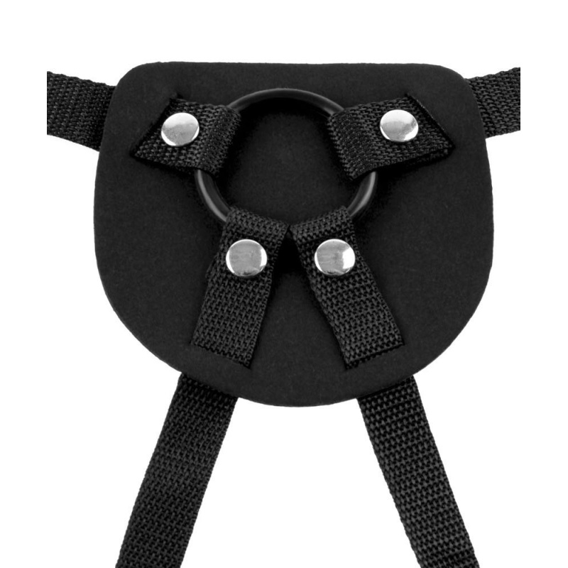 Uprząż strap-on Beginner's Harness Black – regulowana w talii do 112 cm i na udach do 102 cm, 3 pierścienie 3/4/5 cm - 8
