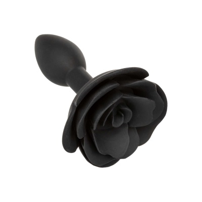 Anal plug Small Rose czarny silikonowy 7,5 cm - 1