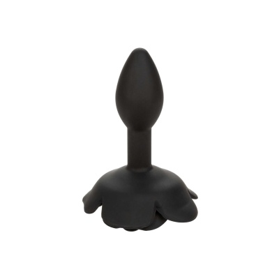Anal plug Small Rose czarny silikonowy 7,5 cm - 1 2
