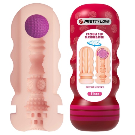 Masturbator próżniowy Flora z obrotową kulką 18 cm - 1