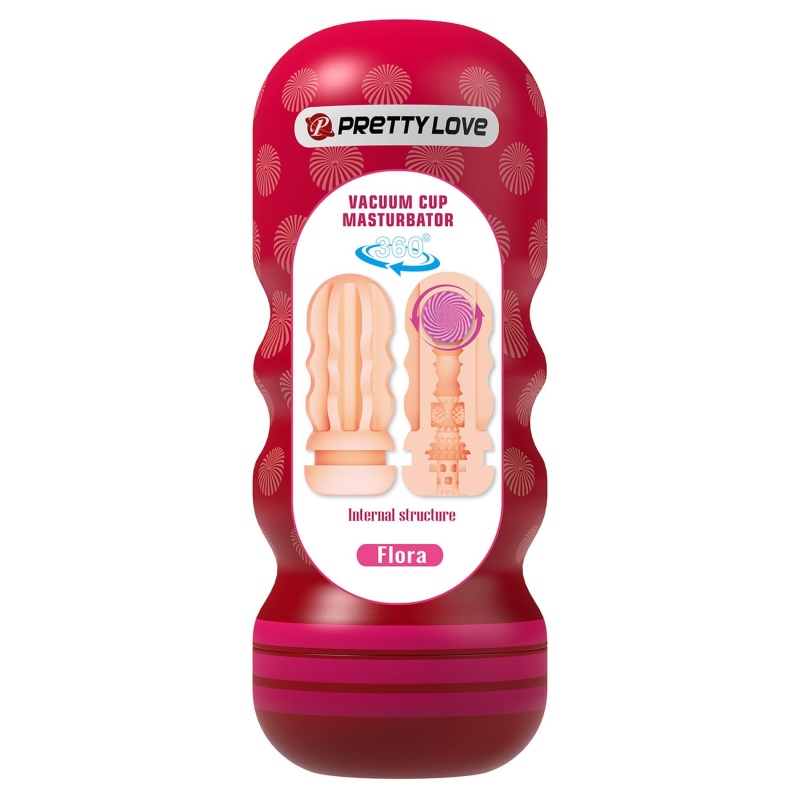Masturbator próżniowy Flora z obrotową kulką 18 cm - 7