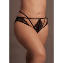 Lena - Brief with Open Crotch and Buttocks, Adjustable Sliders and Golden Details - Plus Size - 3
