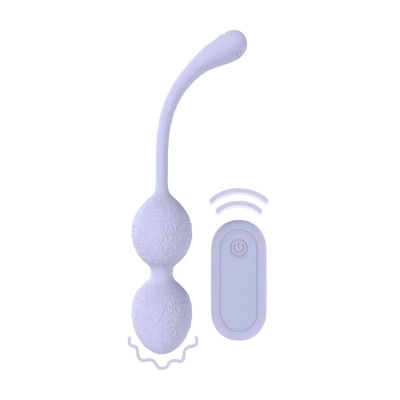 Vibrating Bead Kegel with Remote Control - Lavender - 1