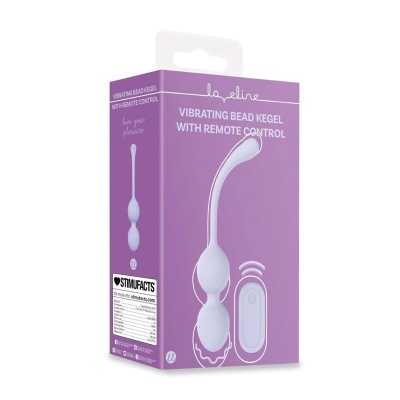 Vibrating Bead Kegel with Remote Control - Lavender - 1 2