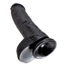 King Cock 10 inch Balls Black — realistyczny dildo z jądrami i podstawą z przyssawką, długość 25,4 cm - 6