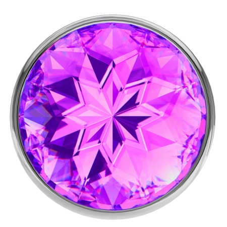 Enlarged Anal Plug Diamond Purple Sparkle XL - 4