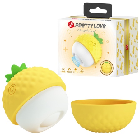 Wibrator Pineapple Secret z funkcją pulsujących uderzeń, silikonowy, 9 cm - 1