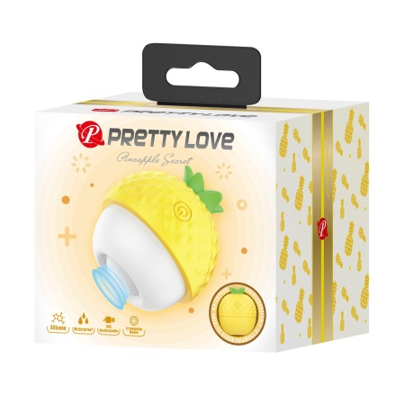 Wibrator Pineapple Secret z funkcją pulsujących uderzeń, silikonowy, 9 cm - 2