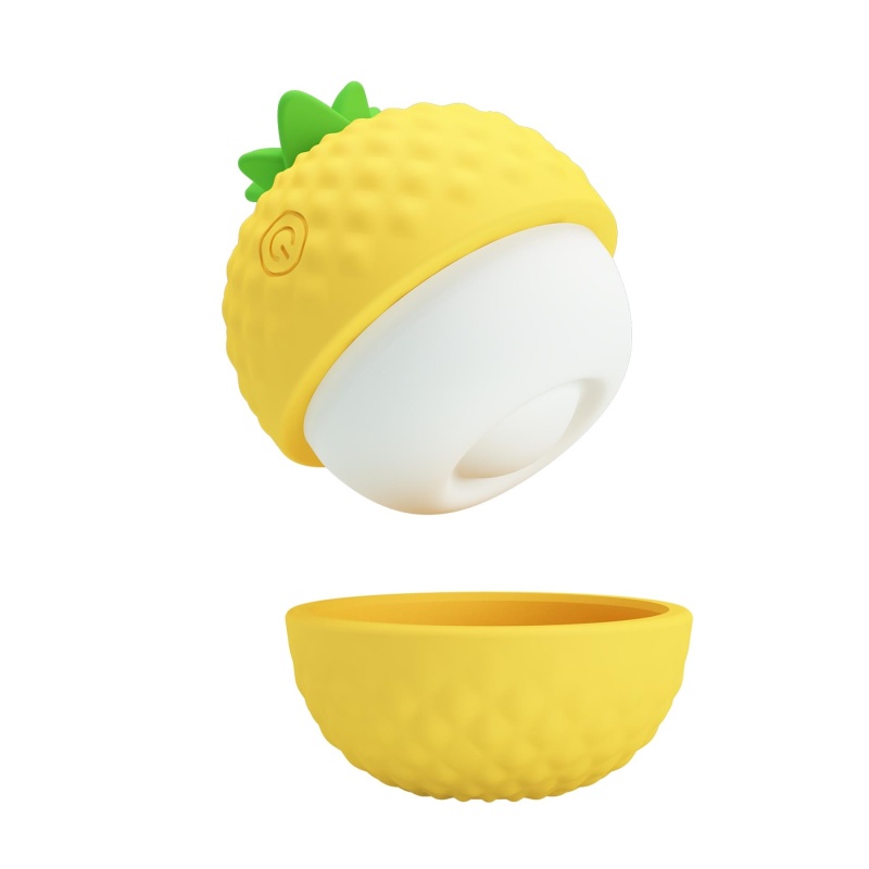 Wibrator Pineapple Secret z funkcją pulsujących uderzeń, silikonowy, 9 cm - 4