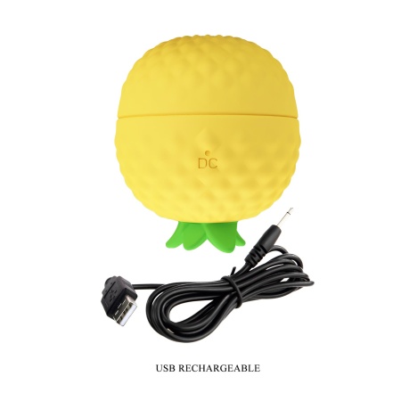 Wibrator Pineapple Secret z funkcją pulsujących uderzeń, silikonowy, 9 cm - 10