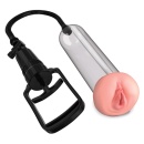 Pompa do penisa PW Beginner's Pussy Pump 22 cm z anatomicznym otworem waginy, zaworem bezpieczeństwa i uchwytem dwupalcowym - 3