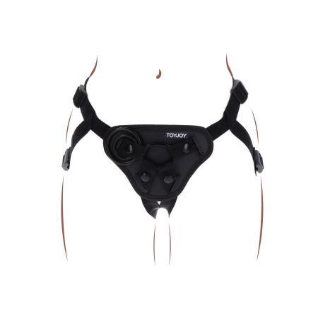 Uprząż strap-on Get Real z regulowanymi paskami i pierścieniami o średnicy 3,5–5 cm - 4