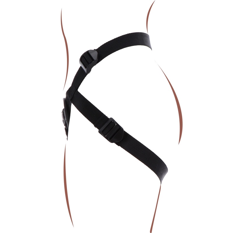 Uprząż strap-on Get Real z regulowanymi paskami i pierścieniami o średnicy 3,5–5 cm - 6
