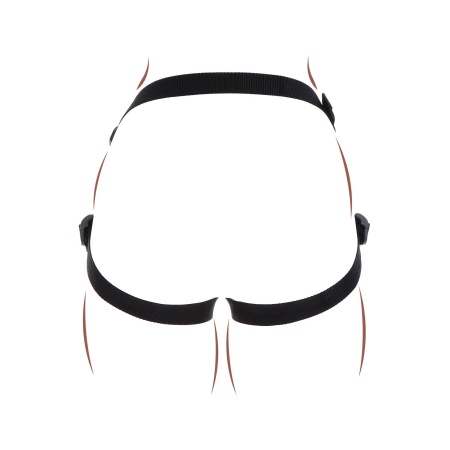 Uprząż strap-on Get Real z regulowanymi paskami i pierścieniami o średnicy 3,5–5 cm - 7