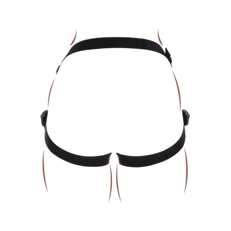 Uprząż strap-on Get Real z regulowanymi paskami i pierścieniami o średnicy 3,5–5 cm - 11