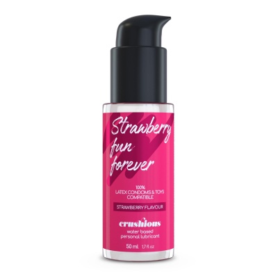Zestaw Me Lo Como: Kajdanki na rzepy, opaska satynowa i lubrykant truskawkowy 50 ml - 1 2