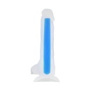 Dildo Bruce Glow Blue 16,5 cm - dwuwarstwowy silikon świecący w ciemności - 2