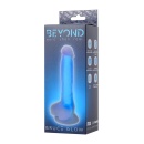 Dildo Bruce Glow Blue 16,5 cm - dwuwarstwowy silikon świecący w ciemności - 7