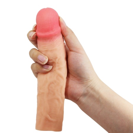 Nakładka na penisa Derek - przedłużenie 7,6 cm, długość całkowita 21,5 cm - 11