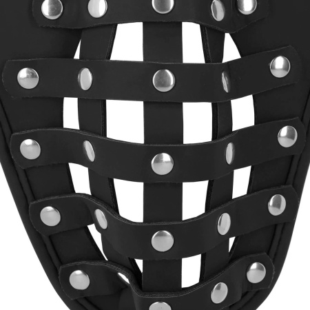 PU Leather Chastity Jock - Black - 7