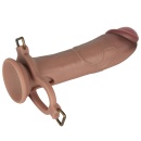 Zestaw strap-on Ingen 10'' (25,4 cm) z pustym dildem silikonowym i prętem, rozmiary L/XL/2XL, kolor cielisty - 14