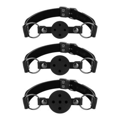 Bedroom Fantasies - Set of 3 Ball Gags Black - 1