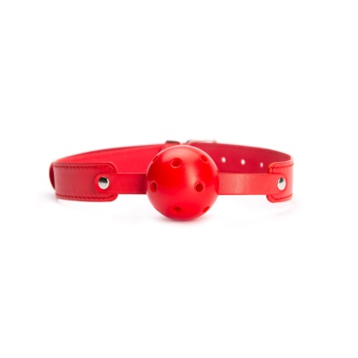Red Breathable Ball Gag - 1 2