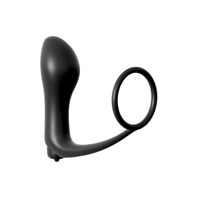 ANAL FANTASY COLLECTION ASS-GASM COCKRING VIBRATING PLUG BLACK - 1