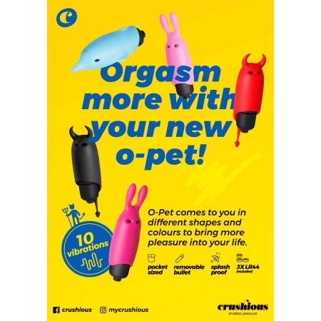 Wibrator punktowy O-Pet Devil 10 trybów wibracji 9,2 cm czarny - 10