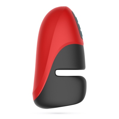 Masturbator Pancho Rechargeable z funkcją docisku 16,5 cm czerwony - 1 2