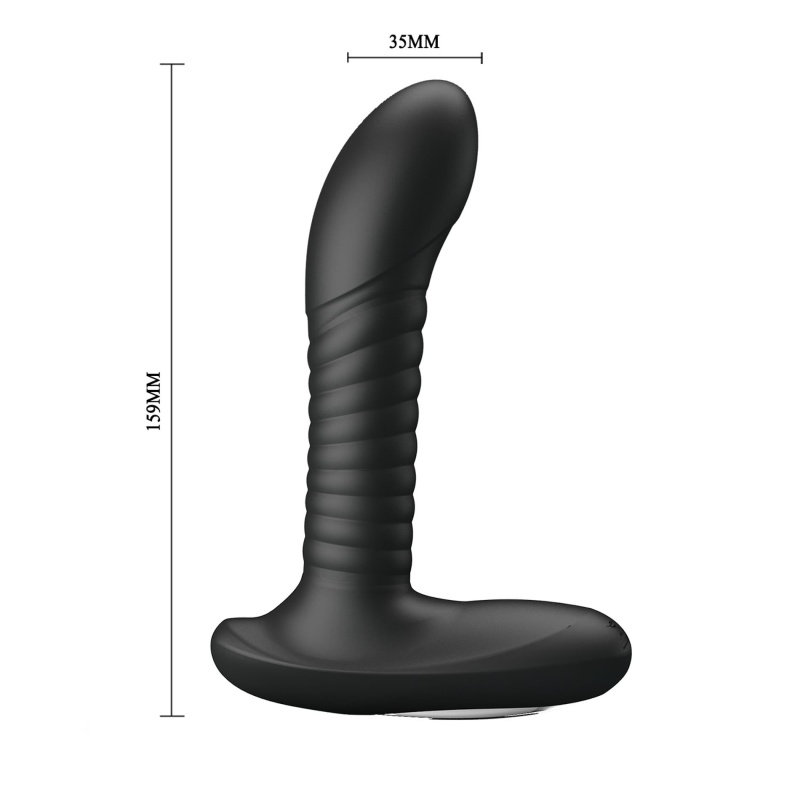 Masażer prostaty Mr. Play Powerful - rotacyjny, z wibracjami, 15,9 cm - 4