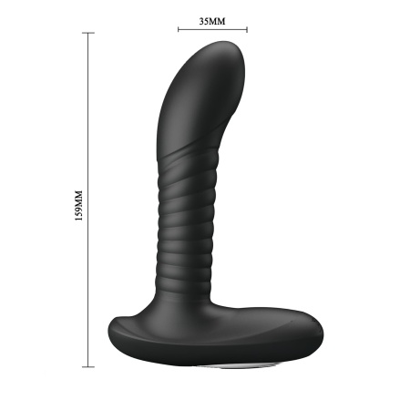 Masażer prostaty Mr. Play Powerful - rotacyjny, z wibracjami, 15,9 cm - 4