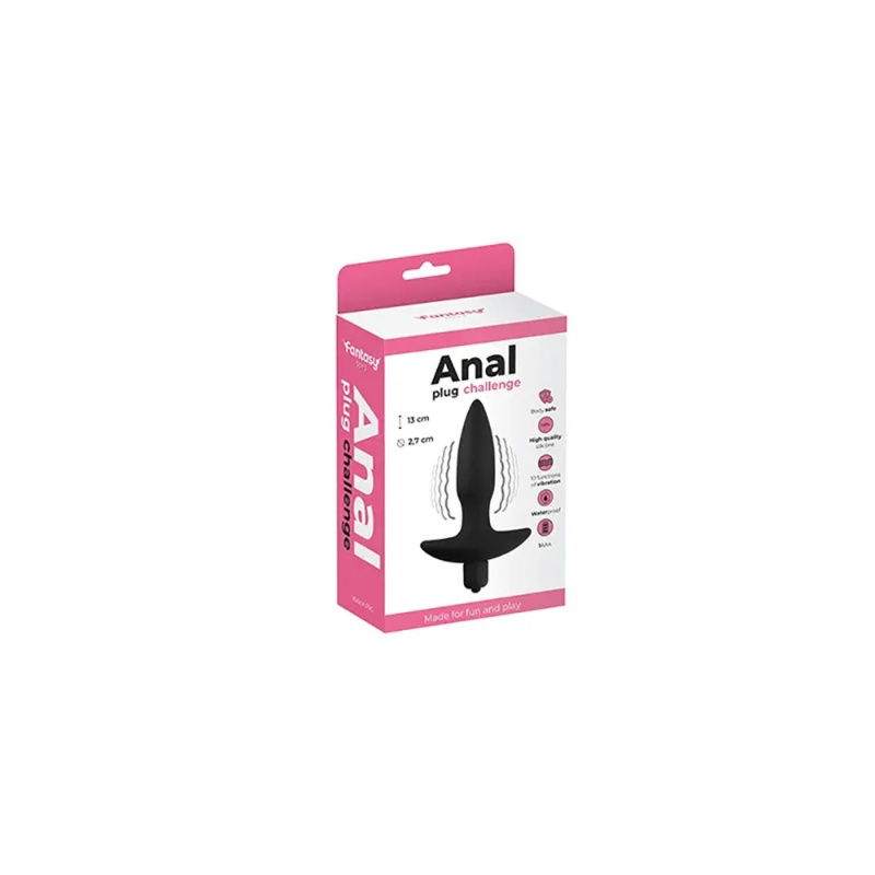 Wibrujący Anal Plug Black z Silikonu - 10 Trybów Wibracji, Długość 9 cm, Szerokość 2,2 cm - 3