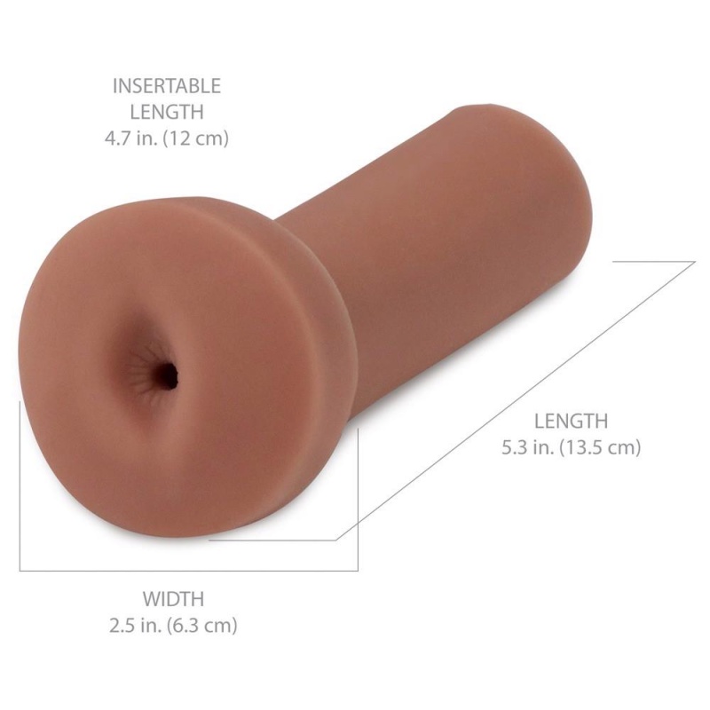 Masturbator analny Freshman Brown – realistyczna struktura TPR, długość całkowita 13,5 cm, głębokość wkładania 12 cm, średnica z - 5