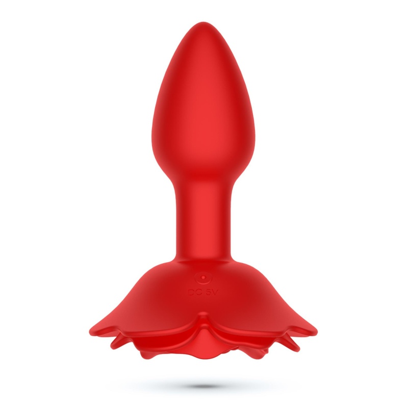 Analny plug obrotowy Giulietta 7,7 cm czerwony - 3