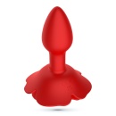 Analny plug obrotowy Giulietta 7,7 cm czerwony - 4