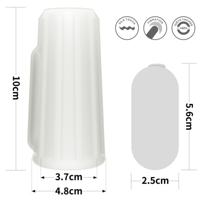 Wibrujący pierścień erekcyjny Knights Ridge Ring 10 cm biały - 1 2