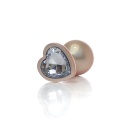 Plug-Jewellery Pearl Gold Heart PLUG- Clear M - 4