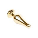 Biżuteria analna Jewellery Gold Purple - anatomiczny korek ze stali nierdzewnej z szeroką podstawą, 9,5 cm - 2