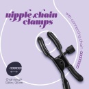 Crushious Regulowane klipsy na sutki z łańcuszkiem – czarne - 4