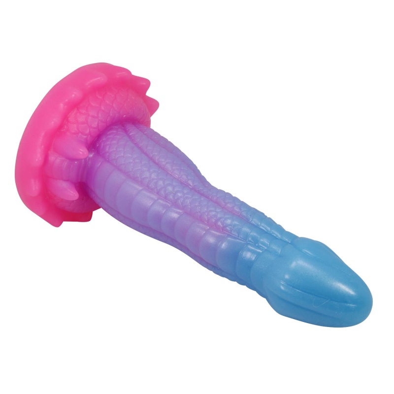 Dildo silikonowe Void Python 20,5 cm z falistą teksturą i przyssawką - 7