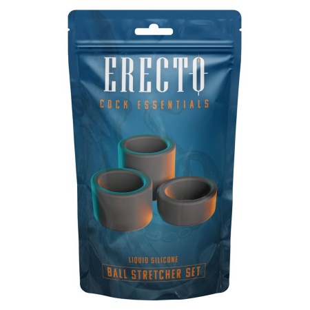 Zestaw pierścieni na jądra ErectoBallStretchSet z płynnego silikonu, 3 szerokości 2, 3 i 4 cm - 1
