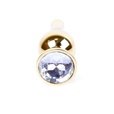 MyLove Toys - Jewellery Gold BUTT PLUG- Clear - 1