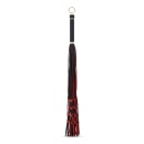 Flogger Fetish Collection 64 cm z ekoskóry i metalowym pierścieniem - czerwono-czarny - 2
