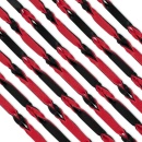 Flogger Fetish Collection 64 cm z ekoskóry i metalowym pierścieniem - czerwono-czarny - 5